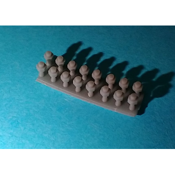 Żywiczna imitacja nakrętki  śruby 0.8mm wydruk 3D - paczka